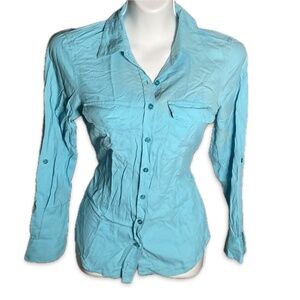 Blue Silk Blouse